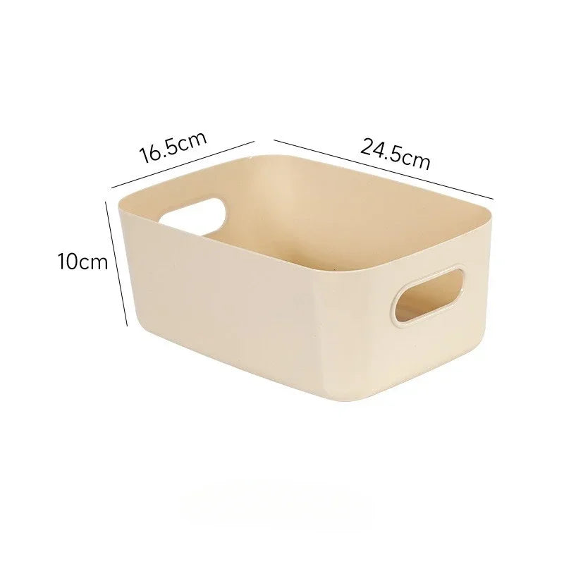 Desktop Storage Box Dormitory Sundries Plastic Cosmetic Storage Box Bathroom Kitchen Sorting Storage Basket Bins
