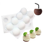 1Pc Round Spherical Mousse Silicone Mold DIY Chocolate Mold for Baking Cake Dessert Pastry Pudding Cupcake Baking Tools 8 Cavity
