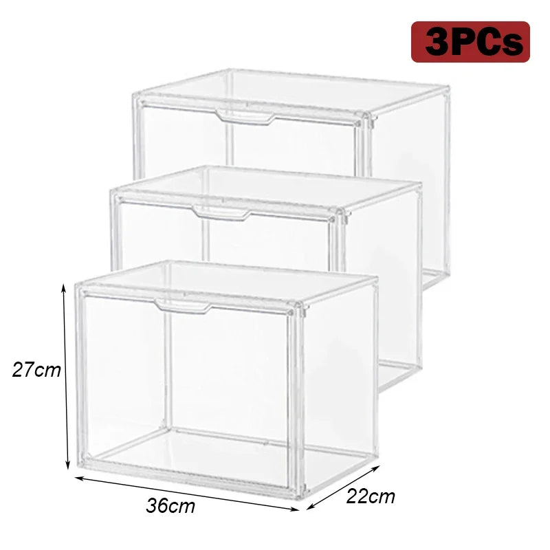 New Large Capacity Storage Box Organizer for Figures Acrylic Box Clear Blind Box Showcase Makeup Organizer for Bag