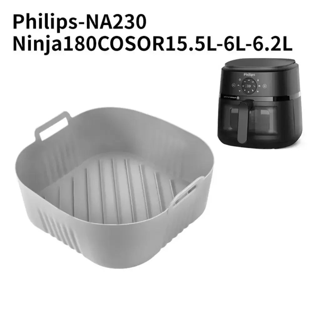 Silicone Air Fryer Mold Oil Filter Strip for PhilipsNA230 COSORI6.2L Non-Stick Reusable Baking Pan Grill Mat Easy Clean