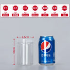 1PC Plastic Packing Bottle PET Clear Empty Seal Bottle Circular Bucket Storage Biscuit Jar Food Grade Sealed Cans Tank Container