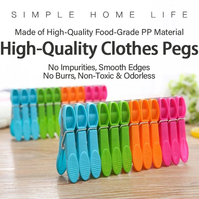 48/24Pcs Plastic Clothespins Hanging Pegs Clips, Mini Clothespins for Photos Practical Clothes Pegs for Laundry Storage YFJ009