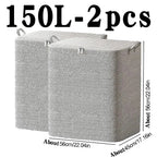 Non-woven Quilt Storage Bag with Lids Zipper Foldable Clothes Quilt Bins Container Large Capacity Dust-proof Bag Organize