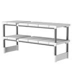 Adjustable Under Sink Storage Rack,Expandable Kitchen & Bathroom Cabinet Organizer, Durable Space-Saving Multi-Layer Pot Holder
