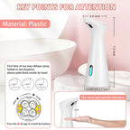 Premium Waterproof ABS Smart Touch‑Free Soap Dispenser White Automatic Sensor Hand Sanitizer Device for Bathroom Kitchen Househo