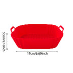 Silicone Air Fryer Liners Pot,Airfryer Basket Cooking Gadgets ,Reusable Baking Tray Non-stick Pizza Pan Oven Kitchen Accessories