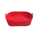 Silicone Air Fryer Pot Tray Food Safe Reusable Square BBQ Barbecue Pad Plate Airfryer Oven Baking Mold Basket Pan for Kitchen