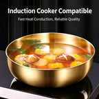 Stainless Steel Large Capacity Bowl, Suitable for Mixing Dough, Cleaning Vegetables, Stirring Salads, Easy To Clean