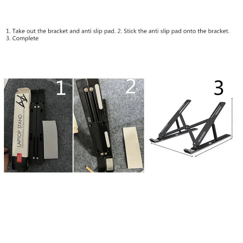 Foldable Laptop Stand ABSAdjustable Portable Notebook Bracket Support Base ABS Holder For Macbook Air Pro Accessories Convenient