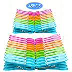 48/24Pcs Plastic Clothespins Hanging Pegs Clips, Mini Clothespins for Photos Practical Clothes Pegs for Laundry Storage YFJ009