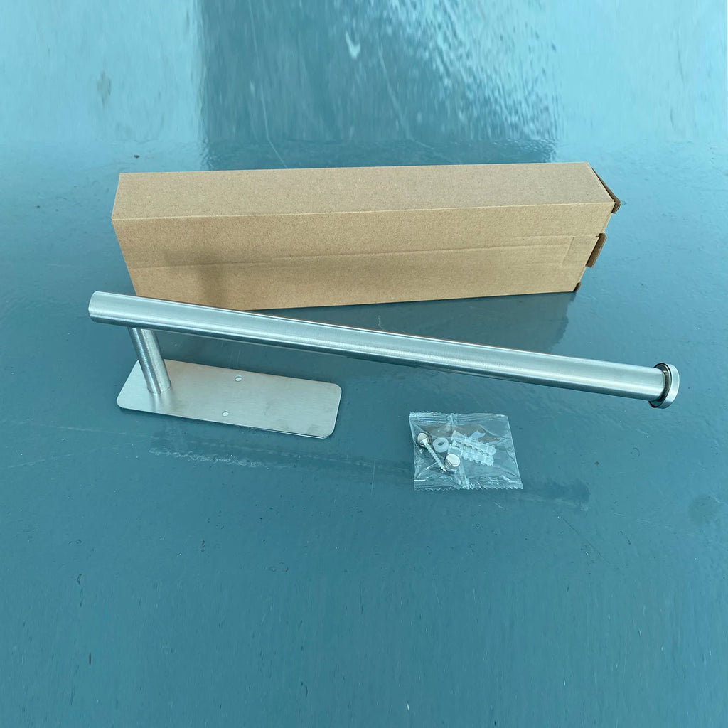 Stainless Steel Tissue Holder - Wall Mounted, Self-Adhesive Or Drilled, Easy To Install, Perfect For Kitchen And Bathroom Use