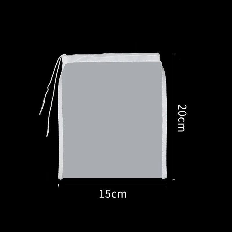 Colander Reusable Yogurt Tea Cheese Brew Food Fabric Home Nylon Soy Milk Wine Nut Cloth Brewing Mesh Filter Bag Water Strainer