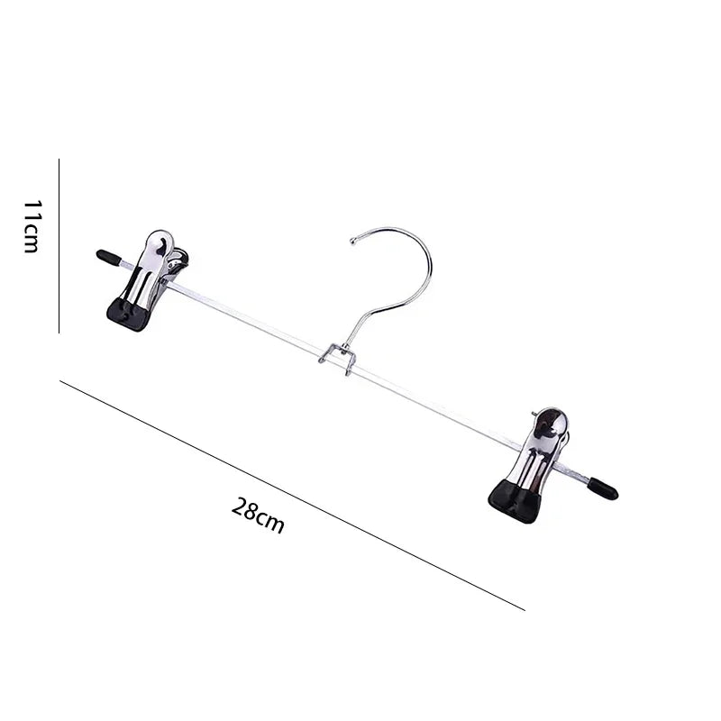 5-Pack Metal Pants Hangers with Adjustable Anti-Slip Clips