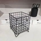 Multifunctional Iron Storage Basket Farmhouse Metal Kitchen Seasoning Snacks Basket Suitable for Friend Family Neighbors Gift