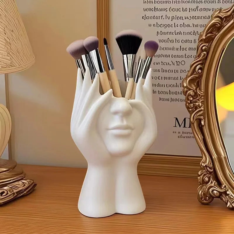1PC Vinyl Figure Storage Holders Creative Human Body Art Styling Office Organizers Multifunctional Makeup Brush Holder