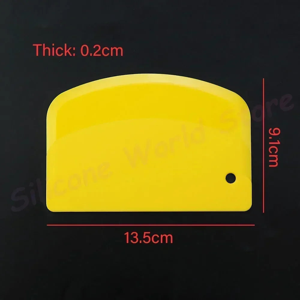 Plastic Scraper Cake Cream Scraper Flour Dough Cutting Knife Intestine Powder Scraper Kitchen DIY Tools Kitchen Baking Tools