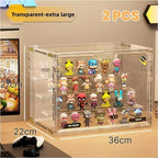 Large Containerized Designs Acrylic Organizer for Collectible Figures and Blind Box Toys Action Figures Desktop Organizers Box