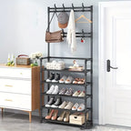 Five Layer Shoe Rack Simple Shoe Rack Integrated Storage Rack Household Shoe Rack Multifunctional Clothes Rack Coat Rack