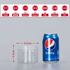 1PC Plastic Packing Bottle PET Clear Empty Seal Bottle Circular Bucket Storage Biscuit Jar Food Grade Sealed Cans Tank Container