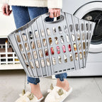 1pc Foldable Laundry Hamper, High Capacity & Portable, Durable Fabric, Space Saver, Collapsible Basket, Bathroom Organizer
