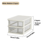 2-6Layers Medium Desktop Storage Box with Drawer Heightened Table Organizer Plastic Office storage cabinet  for home Stationery