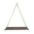 1Set Wood Hanging Shelves Swing Hanging Hemp Rope Wall Shelve Mounted Floating Home Living Room Plant Flower Pot Tray Storage