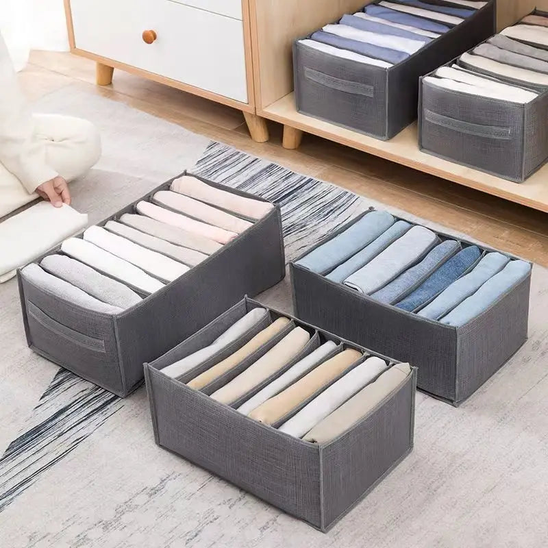 1pcs Denim and Sweater Storage Container - Convenient Home Organizer Bag for Sorting Clothes - Perfect Dormitory Storage Box