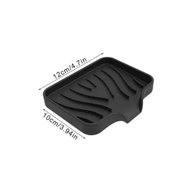 Silicone Faucet Mat Kitchen Sink Tray Soap Dispenser Sponge Drain Pad Sink Splash Drying Mat Countertop Storage Tray