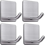 4PCS Stainless Steel Wall Mounted, Wall Mounted Self-Adhesive Hook, Key Holder, Wall Mounted, Towel Rack, Jacket, Bag Hook