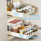 New Kitchen Storage Rack with Slide Rails Pull-out Kitchen Drawer Type Storage Tray Spice Box Storage Shelf Cabinets Organizer