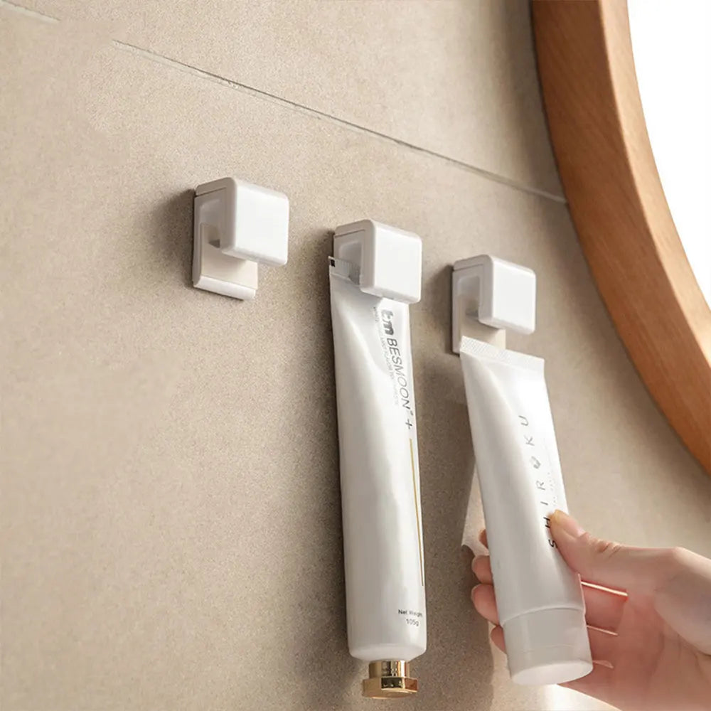 3/5/10PCS Punch-free Toothpaste Storage Rack Multifunctional Bathroom Facial Cleanser Clip Towel Rack for Kitchen Wall Hanging