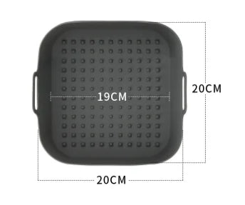 Air Fryer Silicone Pot Thick Reusable Silicone Square Air Fryer Liners Replacement of Parchment Liner Paper Air Fryer Basket