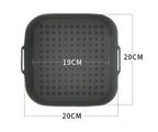 Air Fryer Silicone Pot Thick Reusable Silicone Square Air Fryer Liners Replacement of Parchment Liner Paper Air Fryer Basket