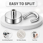 4/6/8 Pcs 30lb 0.47 inch Heavy Duty Strong Magnet Hooks for Refrigerator, Cruise Cabin, Grill, Kitchen, Garage, Office, Ceiling