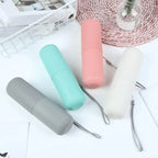 kkjoy Portable Toothbrush Holder with Toothpaste Storage – Travel Bathroom Cup Case Organizer for Toiletries On-the-Go