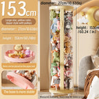 Transparent Doll Storage Box Plush Toy Organization Toy Storage Tube DIY Zipper Bins Kid Christmas Gift Children's Toy Organizer