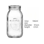 1PC Mason Jars with Lids, Wide Mouth Glass Jars for Canning, Centerpieces, Pickling, Storage, Food Meal Prep, Salad, Jam