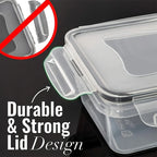 8-PC BPA-Free Airtight Food Containers with Locking Lids - Microwave/Freezer Safe PP Plastic Storage for Dry Goods/Fruit/Veggies