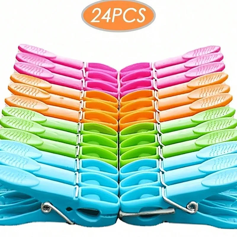 48/24Pcs Plastic Clothespins Hanging Pegs Clips, Mini Clothespins for Photos Practical Clothes Pegs for Laundry Storage YFJ009