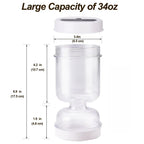 Pickles Jar With Forks Dry and Wet Dispenser Pickle and Olives Hourglass Jar Cucumber Container for Kitchen Juice Separator Tool