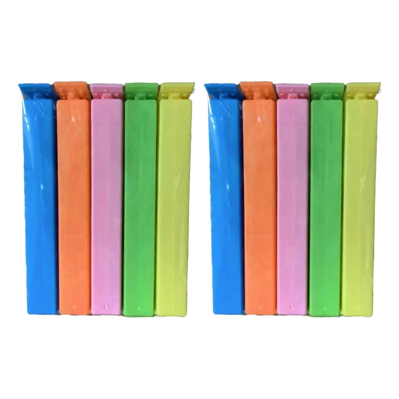 Cute Candy Color Reusable Plastic Sealing Clips Bag Sealer Clamp For Snack Tea Package Household Food Storage Closure Accessory