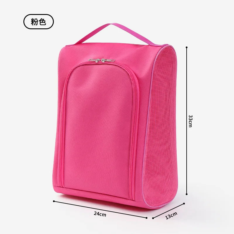 1PC Black Oxford Cloth Travel Shoe Storage Bag, Basketball And Football Shoe Bag, Portable Business Travel Slipper Bag