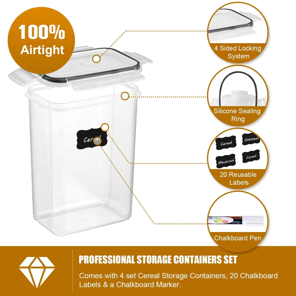 Food Storage Containers Set – 7-Piece BPA-Free Plastic Set