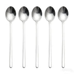 5Pcs  Coffee Spoons Stainless Steel SpoonsStainless Steel Spoons for Ice Cream, Long Handle Stirring Spoons, Kitchen Utensils