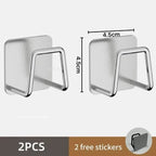Metal Self Adhesive Hook Sink Sponge Storage Holder Kitchen Holder Stainless Steel Sink Lid Dish Rack Kitchen Wire Rag Organizer