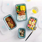 1/4pcs Collapsible Silicone Food Storage Container Stackable Space Saving Lunch Box Microwaveable Foldable Kitchen Accessories