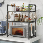 Adjustable Microwave Shelf – Multi-Purpose Kitchen Storage Rack
