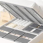 Storage Bin for Clothes Comforters Under Bed Storage Container Foldable Clothes Organizer with Sturdy Zippered For Blanket Cloth