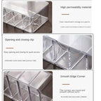 The Transparent Plastic Data Cable Storage Box Household Cable MobilePhone Charger Charging Cable Finishing Box Divided Grid Box