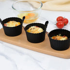 Silicone Air Fryer Egg Poacher Silicone Cupcake Baking Cups Ramekins For Air Fryer Ovens Air Fryer Silicone Basket